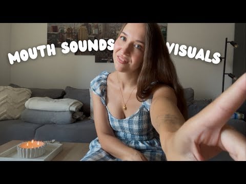 ASMR Mouth Sounds + Visuals 💋 (Hand Movements, Fabric Scratching, Kisses, Tracing, Camera Tapping)