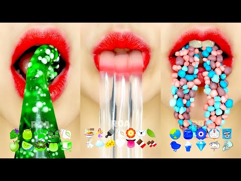 ASMR MUKBANG Emoji Food Challenge 이모지 입술 먹방 30 minute Eating Sounds