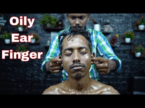 Now That's Called Heavy Oil Massage | ASMR Head Scratching & Ear Finger Massage With Lots Of Oil