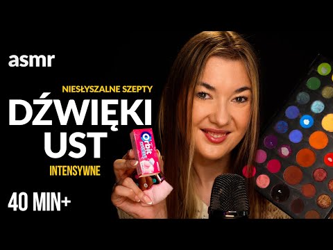 DŹWIĘKI UST NIESŁYSZALNE SZEPTY ASMR po polsku 40 min+