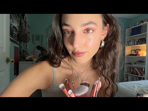 ASMR trying new makeup GRWM