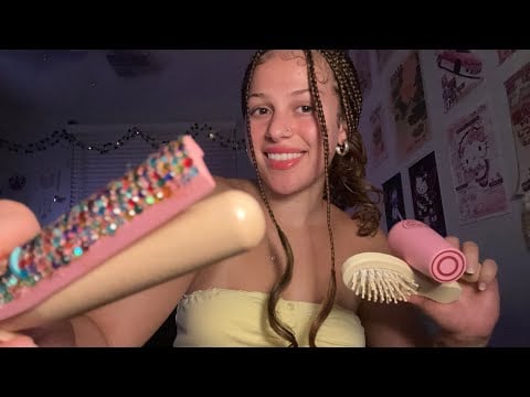 Roleplay ASMR | Privileged valley girl gives you a silk press in class (layered sounds)