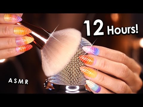 ASMR 12 Hours Deep Brain Brushing & Scratching for INSTANT SLEEP 😴 4k (No Talking)