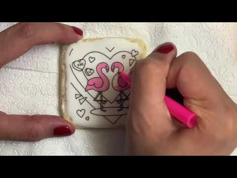 ASMR Coloring Sugar Cookies Valentine’s Day