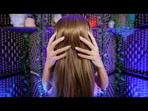 ASMR / 1 Hour Hairplay (Scalp Massage, Hair Brushing, Clipping, Hair Rollers)