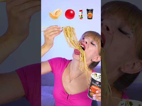 ASMR Emoji Jelly Balls, Melon, Ramen Mukbang #shorts