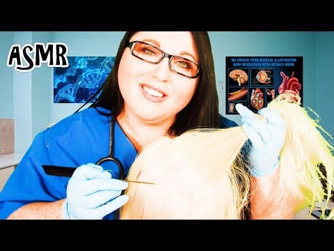 ASMR Doctor Scalp Check and Treatment (Scalp Scratching, Scalp Massage, Rat Tail Comb, Gloves)