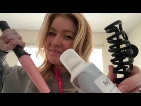 LOFI ASMR: Curling your hair while I answer questions from subscribers 🤍✨