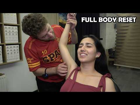 THE MOST RELAXING MASSAGE EVER + CRACKS + WASH + ASMR Chest,Belly,Throat,Armpit,Foot & Body Massage