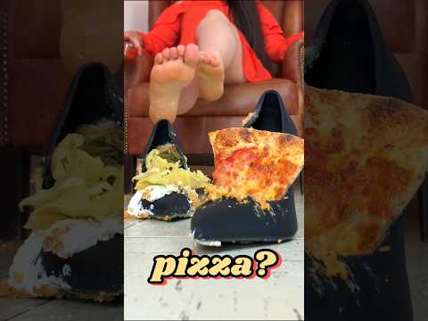 Oddly Satisfying Crushing Food in High Heels: Pea vs. Pizza! ASMR