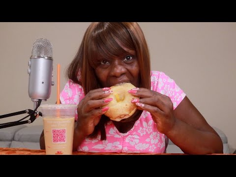 DUNKINS BAGEL EGG AND CHEESE ASMR EATING SOUNDS