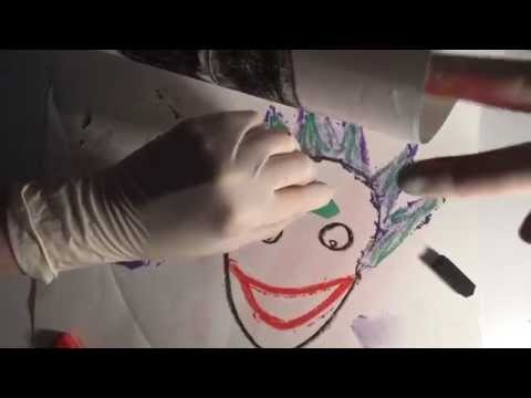 Latex Gloved Hands drawing with charcoal  [[ASMR]]