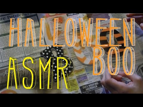 ASMR Halloween Painting | Wooden BOO | Whispering | LITTLE WATERMELON