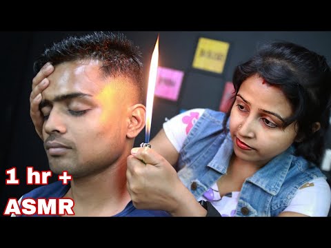 Intense 1hr + ASMR Massage Therapy | Indian Lady Barber Doing ASMR Fire Massage | Long ASMR Massage
