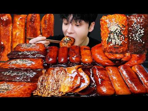 ASMR MUKBANG | 직접 만든 불닭 짜장 버섯 양념치킨 소세지 먹방 & 레시피 FRIED CHICKEN AND FIRE NOODLES EATING