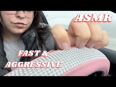 FAST & AGGRESSIVE ASMR IN THE CAR NO TALKING (LOFI TAPPING & SCRATCHING)