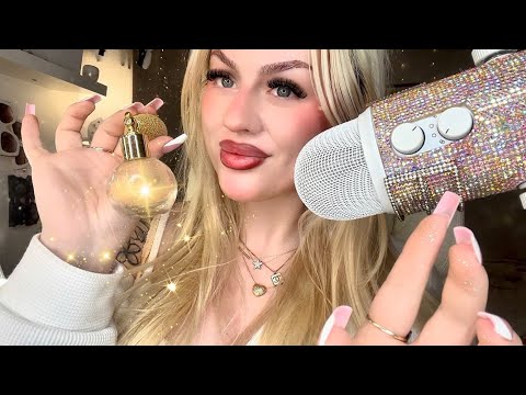 ASMR CLICKY WHISPERS & Gentle Mouth Sounds | DELICATE Hand Movements With Glitter Triggers