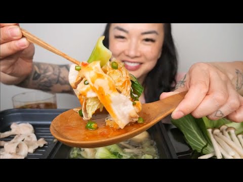 HOTPOT (SIMPLY DELICIOUS) COOKING ASMR EATING SOUNDS | SAS-ASMR