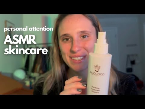 ASMR | Let's Do Our Skincare Together! [Personal Attention, Tongue Clicking, Liquid Sounds]