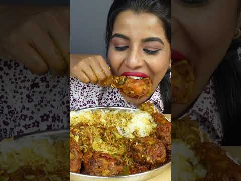 ASMR Eating Spicy Chicken Curry,Rice,Leg piece gravy,Egg Big Bites ASMR Eating Mukbang | Ashifa ASMR