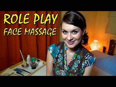 АСМР Массаж лица. ASMR Role Play Face Massage.