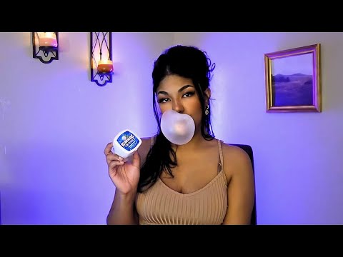 ASMR Open Mouth Gum Chewing with Big Bubble Blowing (No Talking)