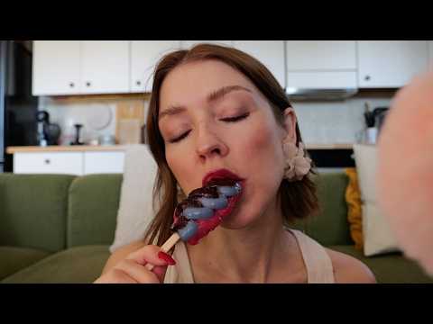 How to Eat a Giant Twister Popsicle 🍦🍭 | Layered for More Tingles ✨ #ASMR
