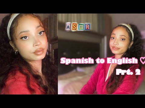 ASMR~ SPANISH TO ENGLISH PRT.2 (Tracing Numbers) (Mouth-Sounds) ♡ Muy Relajante!