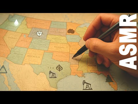 ASMR: Most Valuable Natural Resources of Every U.S. State 💎🌲⛏️⚒️ [ASMR tracing + whispering ]
