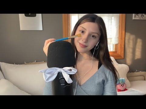 ASMR tracing & painting you to sleep ⋆˙⟡♡ visual triggers, mic brushing, hand sounds :)