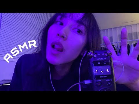 ASMR ☆ INTENSE TASCAM TRIGGERS (mic covers, hair, brush, crunchy patch,..)