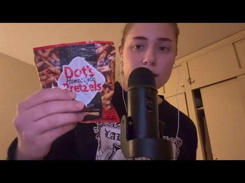 asmr my real name + eating pretzels 