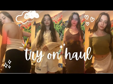 ASMR Huge Clothing Haul - Try On 💖 (fabric sounds, mouth sounds)