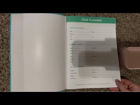 ASMR Flipping Through A 2026 Planner | (No Talking)