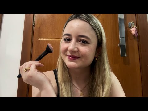 ASMR: ME MAQUIANDO MASCANDO CHICLETE