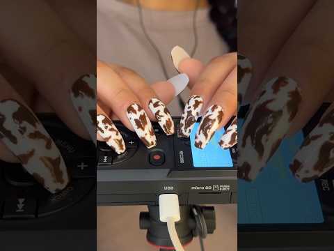 ASMR tapping & scratching with cow print nails 💅