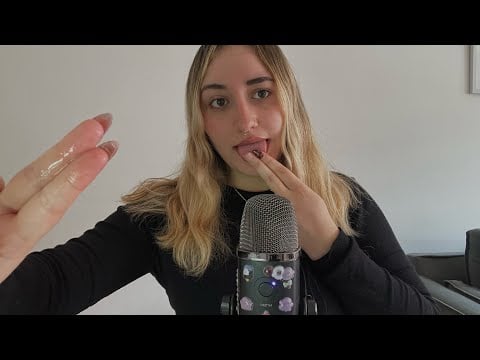 ASMR MOUTH SOUNDS & SPIT PAINTING 