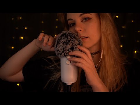 ASMR | fluffy mic & whispered ramble - blue yeti