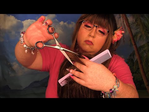 ASMR Hair Salon Roleplay (Wet Haircut, Razor Cut, Spray Sounds, Whispering)