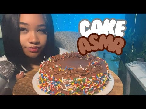 ASMR Eating Chocolate Cake 🍰🍫(cake eating sounds + mouth sounds )