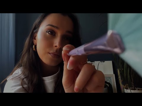 lofi ASMR face/camera brushing, close up (no talking)