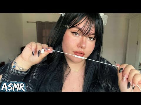 ASMR LoFi MOUTH SOUNDS, dry, wet, fast and aggressive hand movements, mic nibbling, hair clipping +