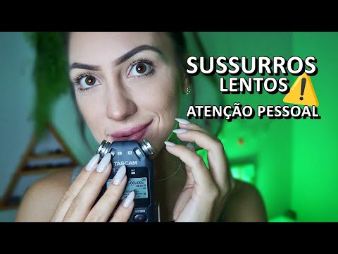 ASMR: SUSSURROS LENTOS E ATENÇÃO PESSOAL | UMA CONVERSAR PARA TE ACALMAR 🍃