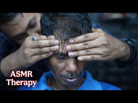 Tapping into Tranquility: Head Massage ASMR for Anxiety Relief | Getting Head Massage For 1st Time