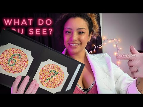 ASMR Colorblindness Test & Eye Exam