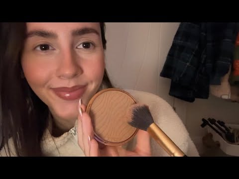 ASMR- Fast chaotic spit painting your makeup with LOTS of stuttering 🪄