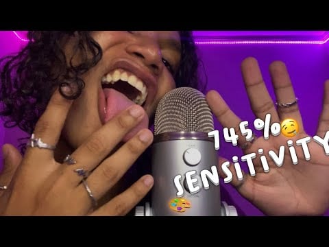 ASMR Extremely Sensivity Wet Mouth Sounds 💦🎨