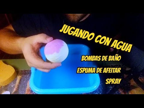 ASMR en Español - Jugando con agua // Bombas de baño // Espuma de afeitar // Spray