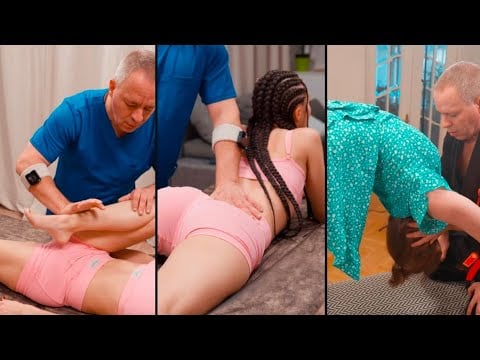 ASMR massage woman | How to massage treat legs numbness | Improve your health by massage 