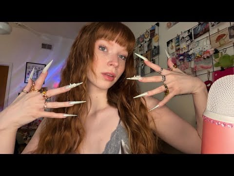ASMR | Fast & Aggressive XL Nail Sounds (Clicking, Tapping, Hand Sounds, Makeup Triggers)